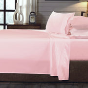 Royal Comfort 250TC Organic 100% Cotton Sheet Set 4 Piece Luxury Hotel Style - Double - Blush V160-205370