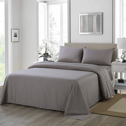 Royal Comfort 1200 Thread Count Sheet Set 4 Piece Ultra Soft Satin Weave Finish - Double - Charcoal V160-205602