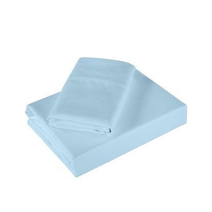 Royal Comfort 1200 Thread Count Sheet Set 4 Piece Ultra Soft Satin Weave Finish - King - Sky Blue V160-205611