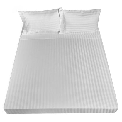 Royal Comfort 1200TC Sheet Set Damask Cotton Blend Ultra Soft Sateen Bedding - Queen - White V160-231655