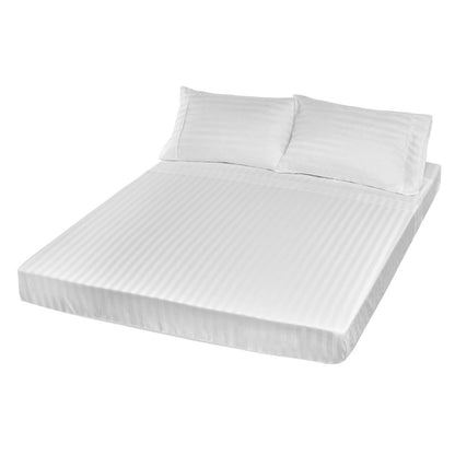 Royal Comfort 1200TC Sheet Set Damask Cotton Blend Ultra Soft Sateen Bedding - Queen - White V160-231655