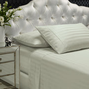 Royal Comfort 1200TC Sheet Set Damask Cotton Blend Ultra Soft Sateen Bedding - Queen - Silver V160-231657
