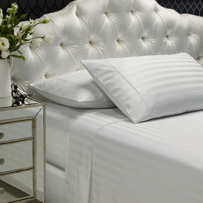 Royal Comfort 1200TC Sheet Set Damask Cotton Blend Ultra Soft Sateen Bedding - King - White V160-231663