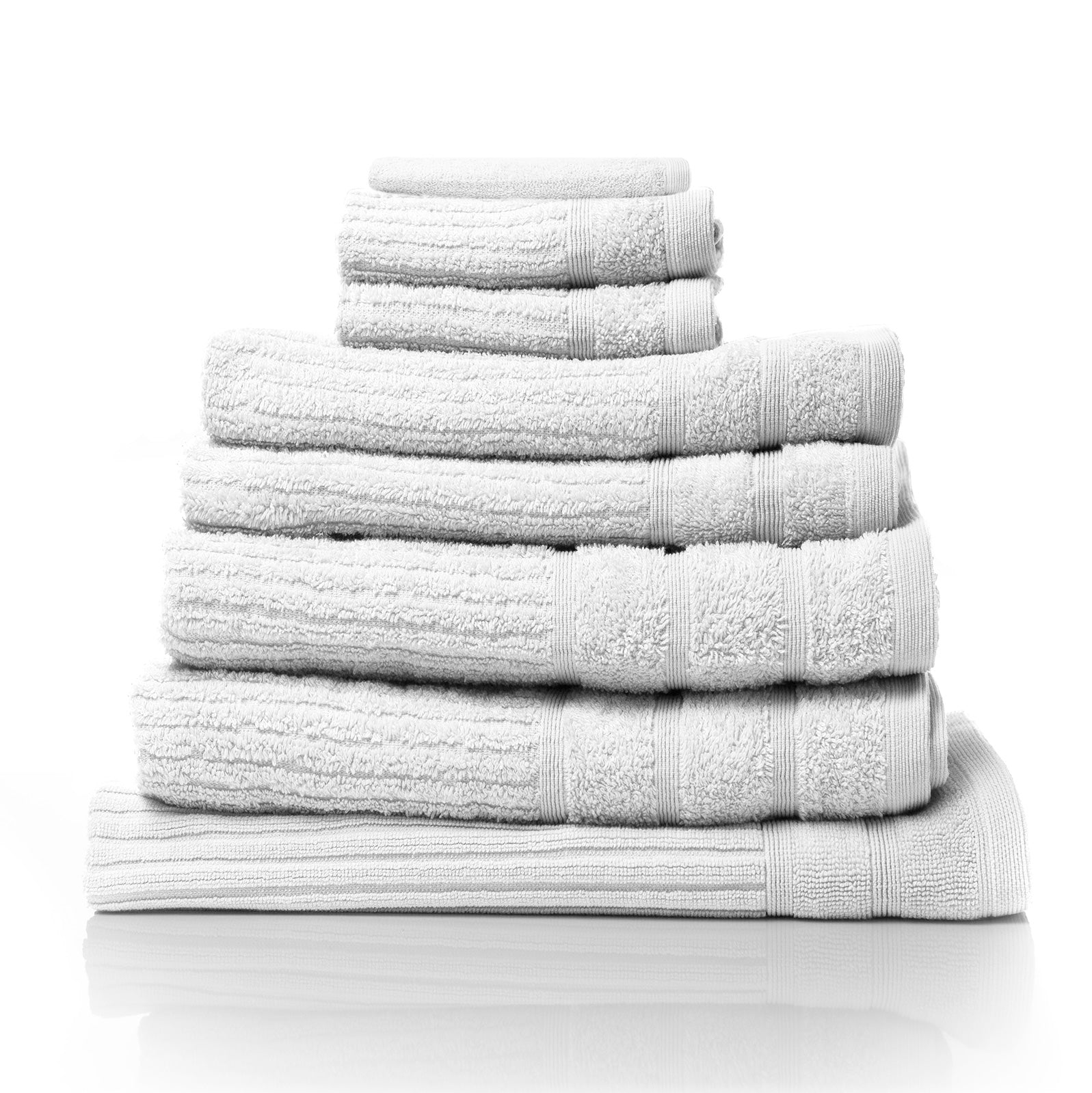 Royal Comfort Eden Egyptian Cotton 600GSM 8 Piece Luxury Bath Towels Set - White V160-231913