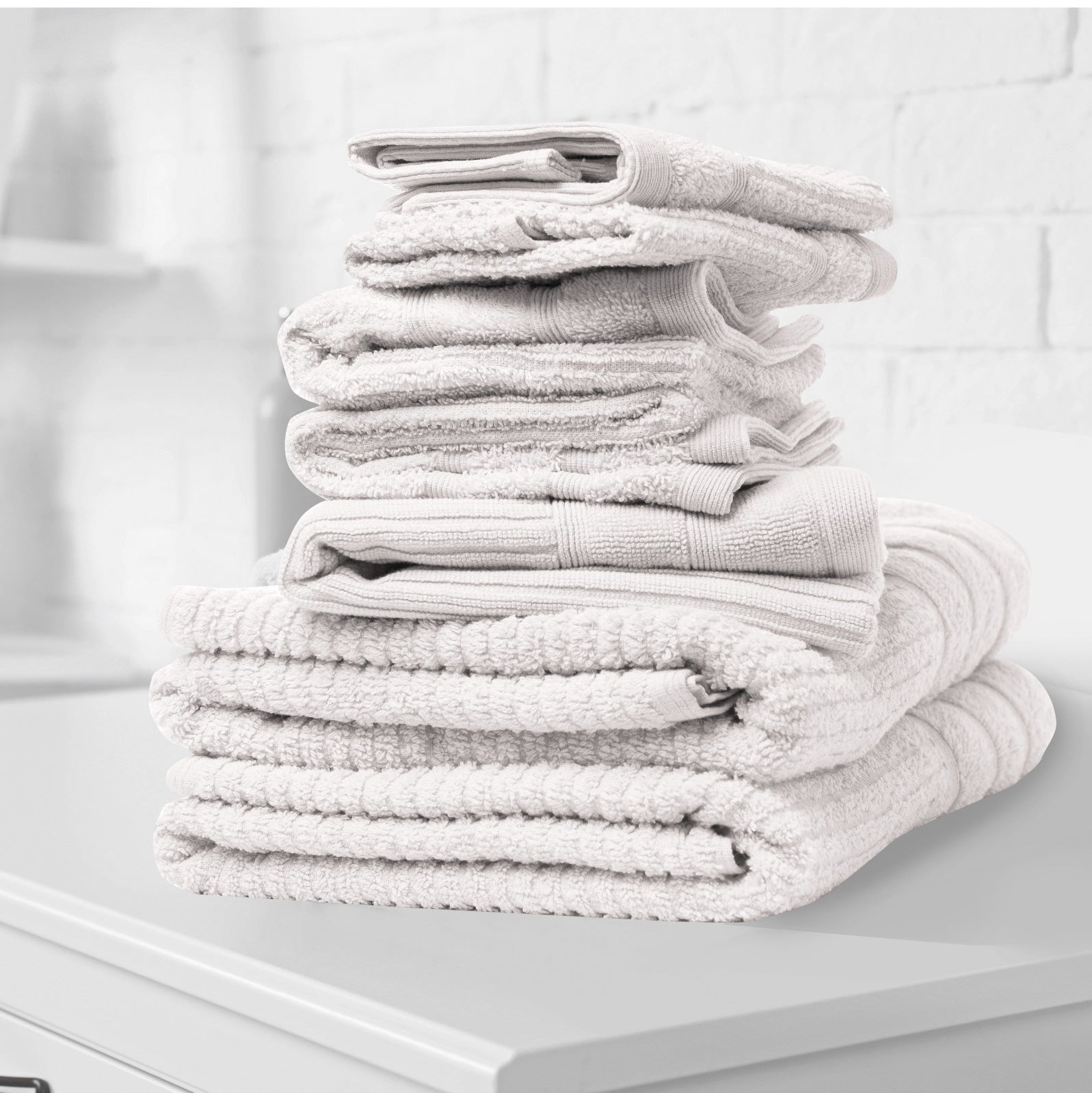 Royal Comfort Eden Egyptian Cotton 600GSM 8 Piece Luxury Bath Towels Set - White V160-231913