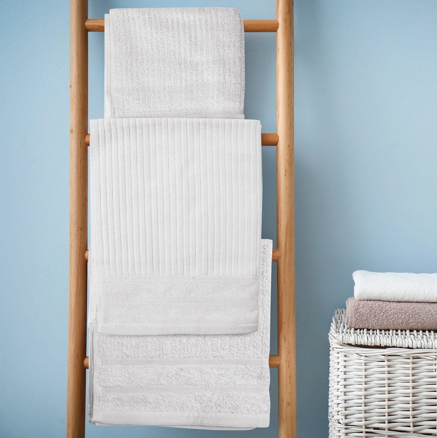 Royal Comfort Eden Egyptian Cotton 600GSM 8 Piece Luxury Bath Towels Set - White V160-231913