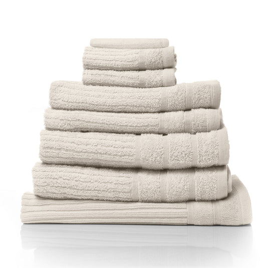 Royal Comfort Eden Egyptian Cotton 600GSM 8 Piece Luxury Bath Towels Set - Beige V160-231915