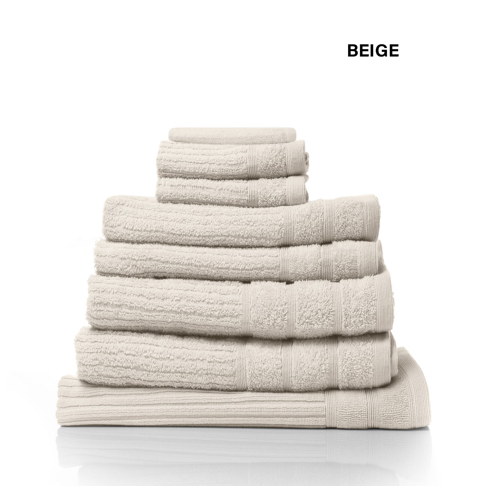 Royal Comfort Eden Egyptian Cotton 600GSM 8 Piece Luxury Bath Towels Set - Beige V160-231915