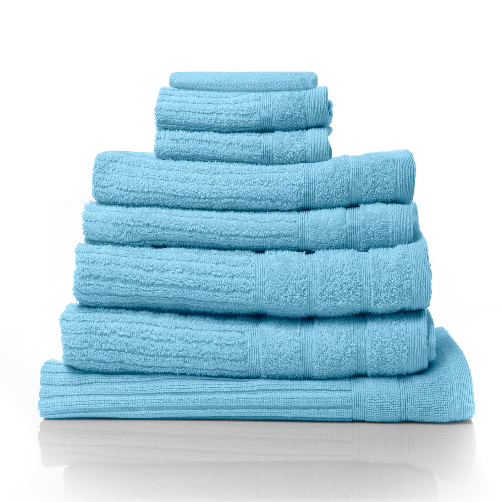 Royal Comfort Eden Egyptian Cotton 600GSM 8 Piece Luxury Bath Towels Set - Aqua V160-231919