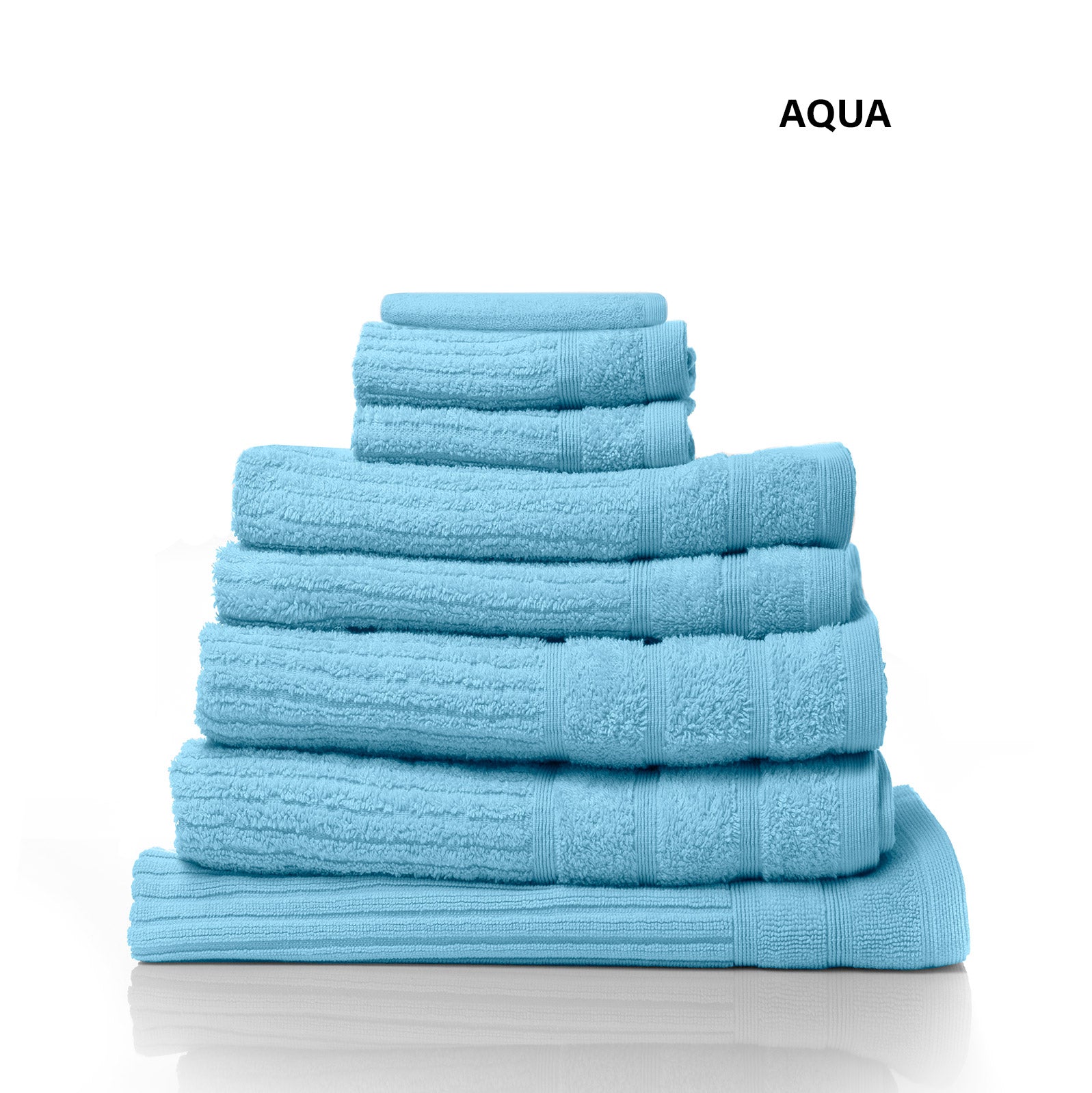 Royal Comfort Eden Egyptian Cotton 600GSM 8 Piece Luxury Bath Towels Set - Aqua V160-231919