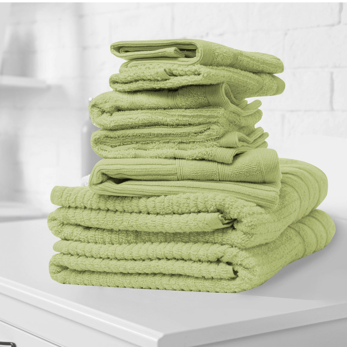 Royal Comfort Eden Egyptian Cotton 600GSM 8 Piece Luxury Bath Towels Set - Spearmint V160-231920