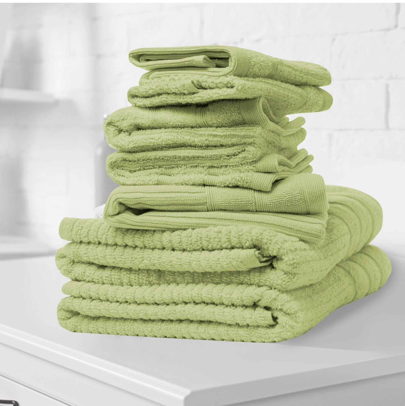 Royal Comfort Eden Egyptian Cotton 600GSM 8 Piece Luxury Bath Towels Set - Spearmint V160-231920
