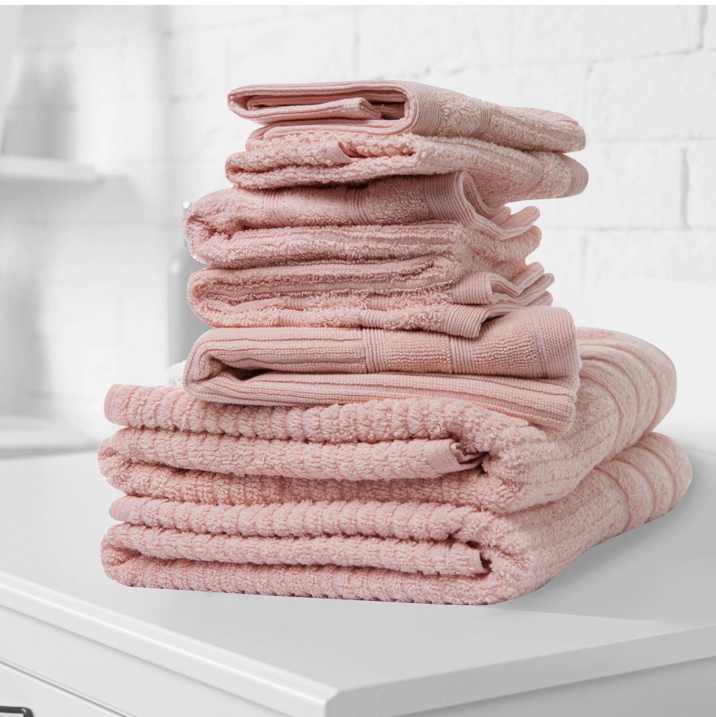 Royal Comfort Eden Egyptian Cotton 600GSM 8 Piece Luxury Bath Towels Set - Blush V160-231921