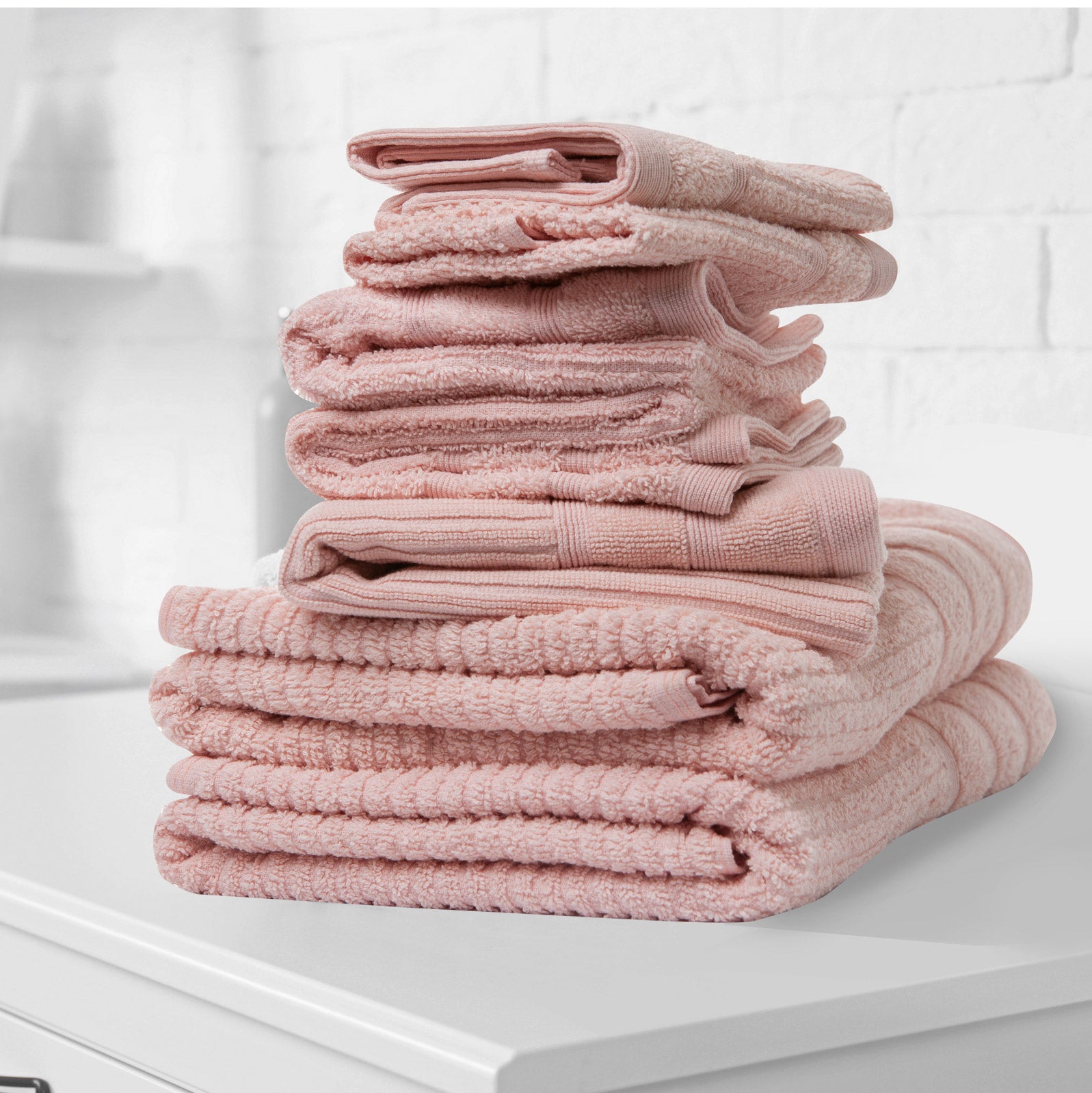 Royal Comfort Eden Egyptian Cotton 600GSM 8 Piece Luxury Bath Towels Set - Blush V160-231921