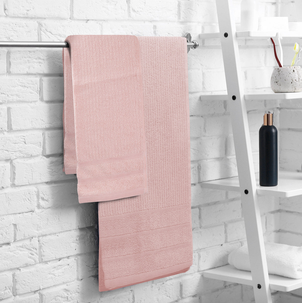 Royal Comfort Eden Egyptian Cotton 600GSM 8 Piece Luxury Bath Towels Set - Blush V160-231921