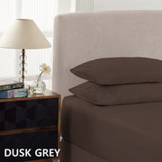 Royal Comfort 1500 Thread Count Cotton Rich Sheet Set 3 Piece Ultra Soft Bedding - Double - Dusk Grey V160-232331