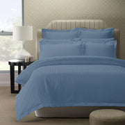 Royal Comfort 1200TC Quilt Cover Set Damask Cotton Blend Luxury Sateen Bedding - King - Blue Fog V160-233347