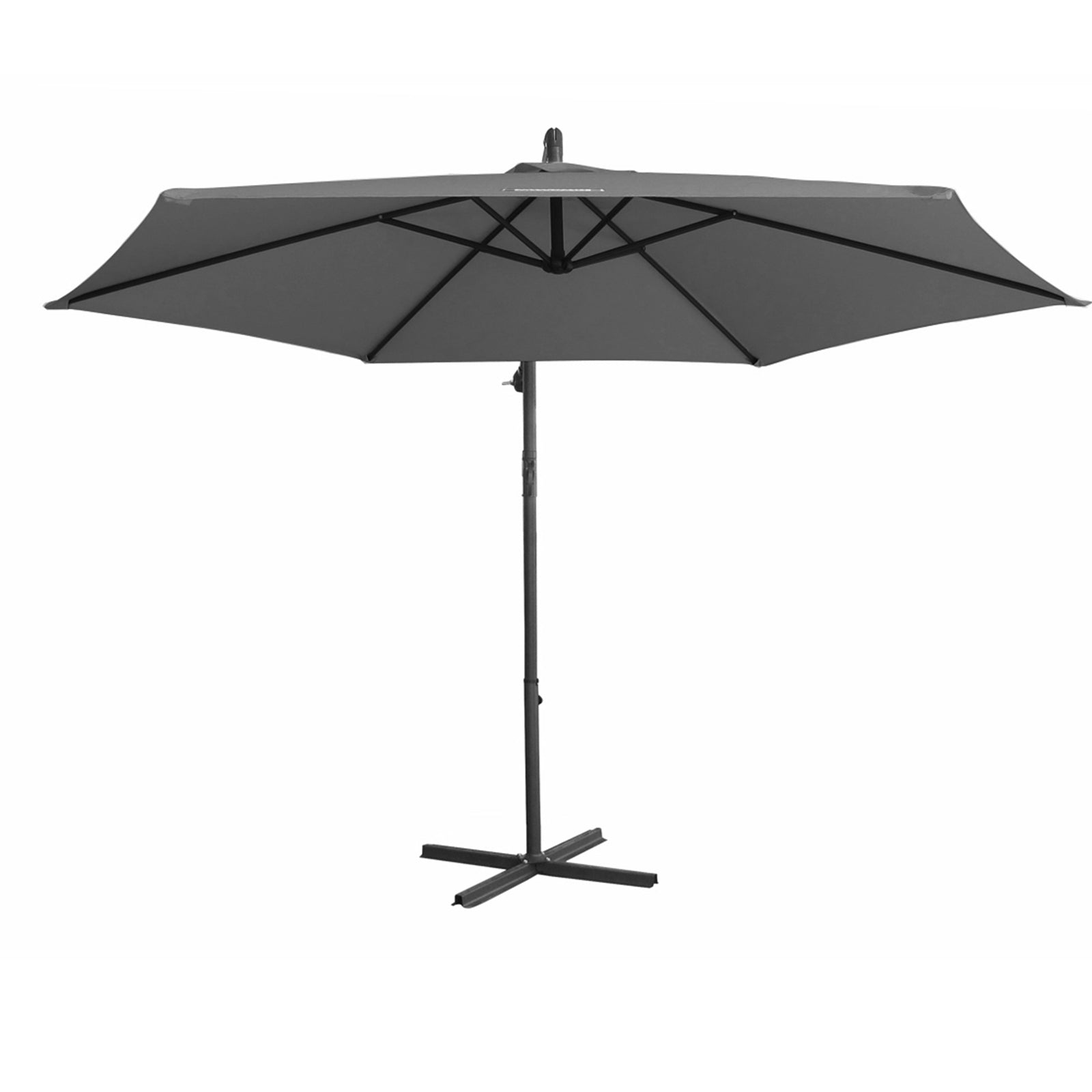 Milano 3M Outdoor Umbrella Cantilever With Protective Cover Patio Garden Shade - Charcoal V160-401036