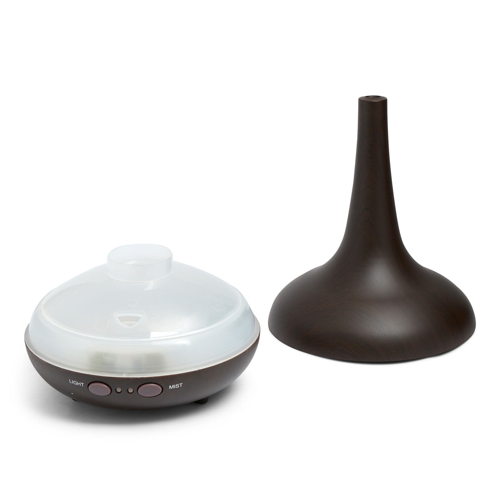 Essential Oil Diffuser Ultrasonic Humidifier Aromatherapy LED Light 200ML 3 Oils - Dark Wood Grain V160-501165