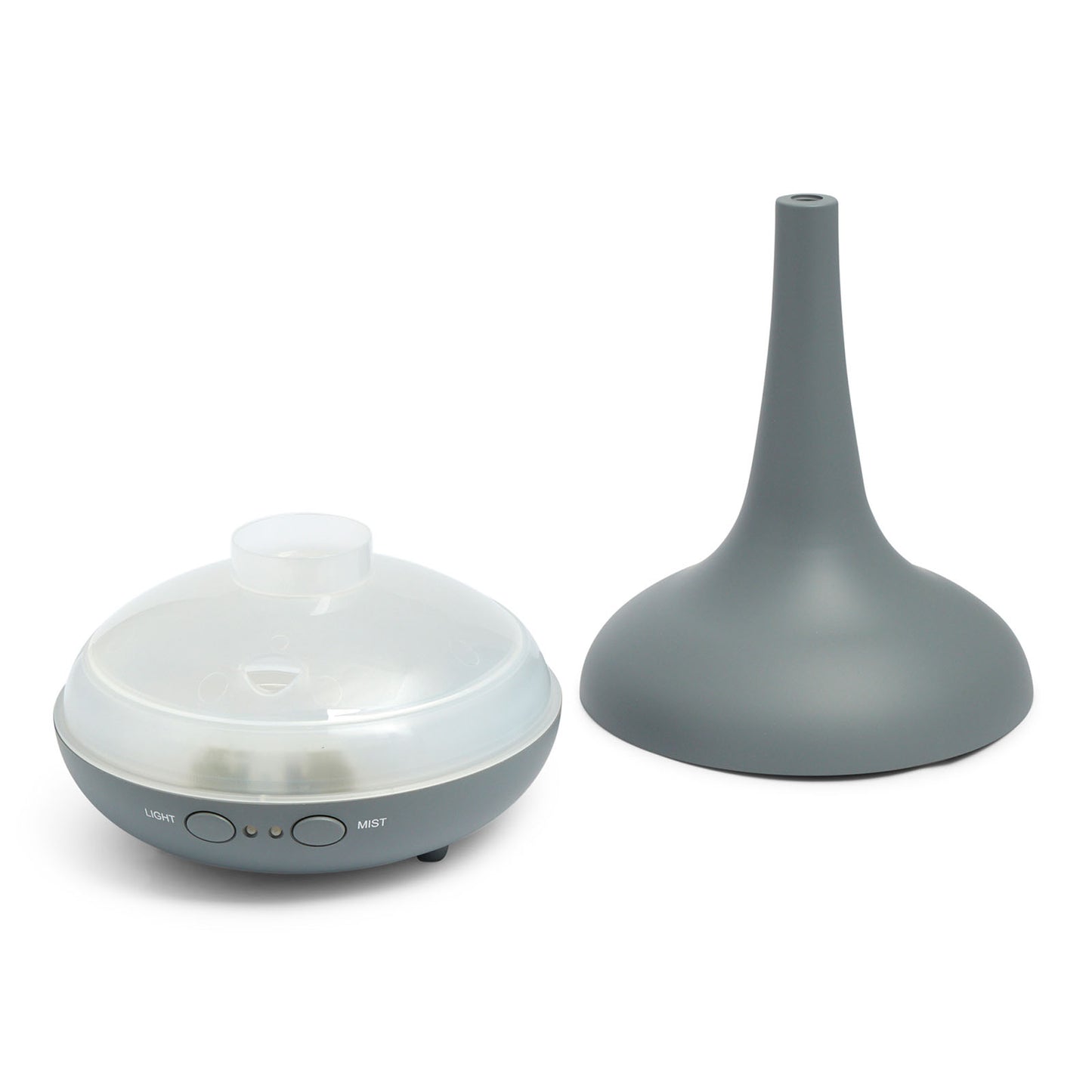 Essential Oil Diffuser Ultrasonic Humidifier Aromatherapy LED Light 200ML 3 Oils - Matte Grey V160-501190