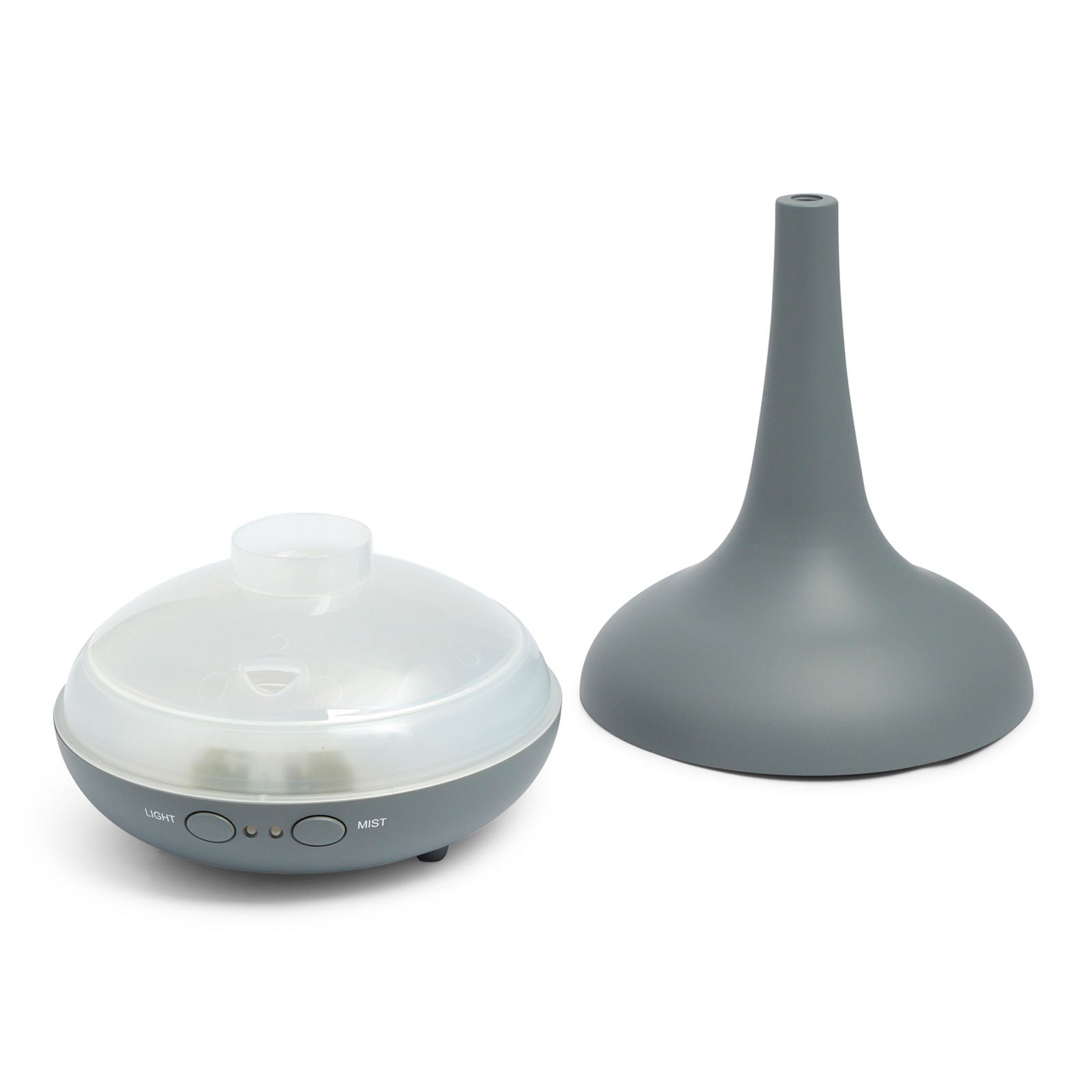 Essential Oil Diffuser Ultrasonic Humidifier Aromatherapy LED Light 200ML 3 Oils - Matte Grey V160-501190