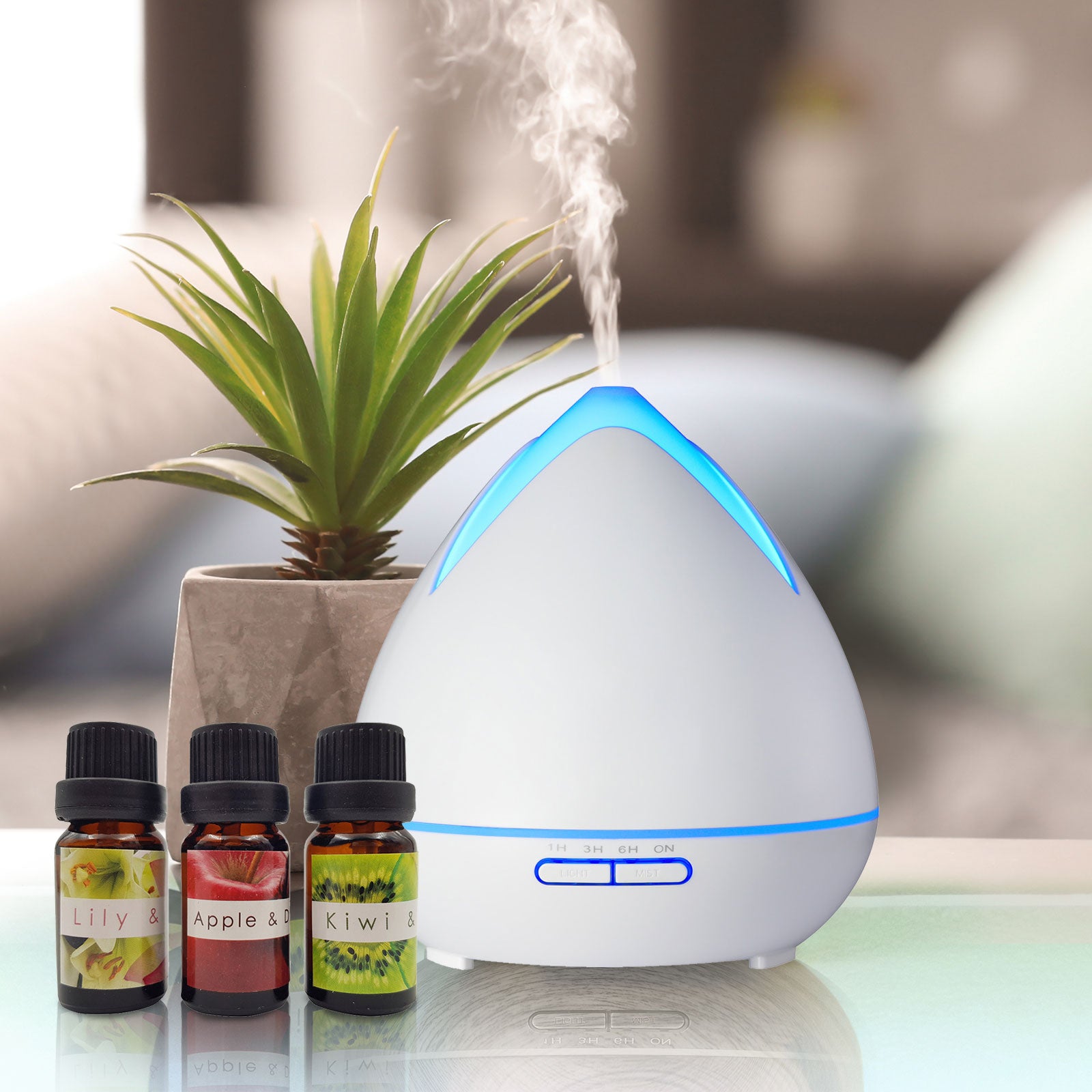 Essential Oils Ultrasonic Aromatherapy Diffuser Air Humidifier Purify 400ML - White V160-501660