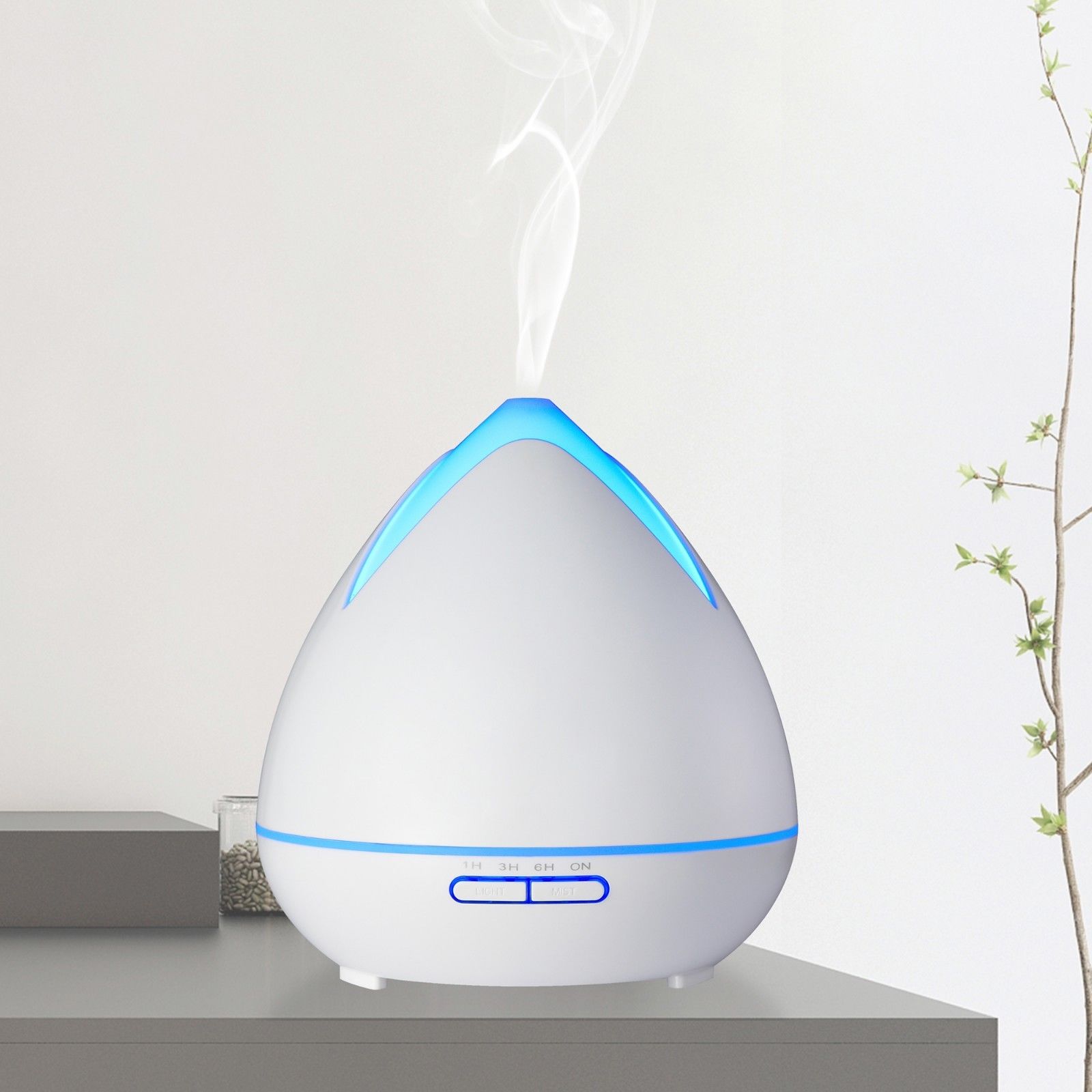 Essential Oils Ultrasonic Aromatherapy Diffuser Air Humidifier Purify 400ML - White V160-501660