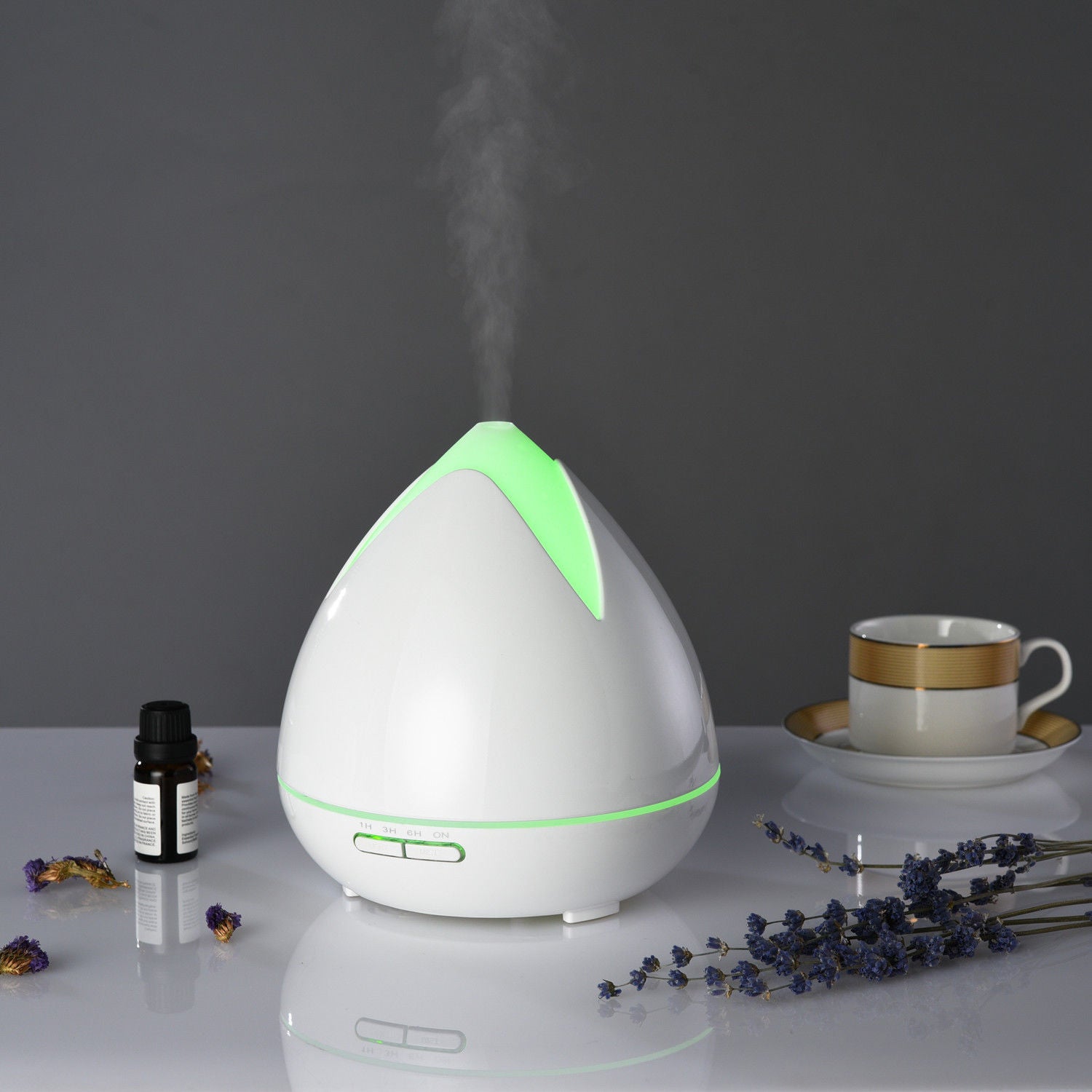 Essential Oils Ultrasonic Aromatherapy Diffuser Air Humidifier Purify 400ML - White V160-501660