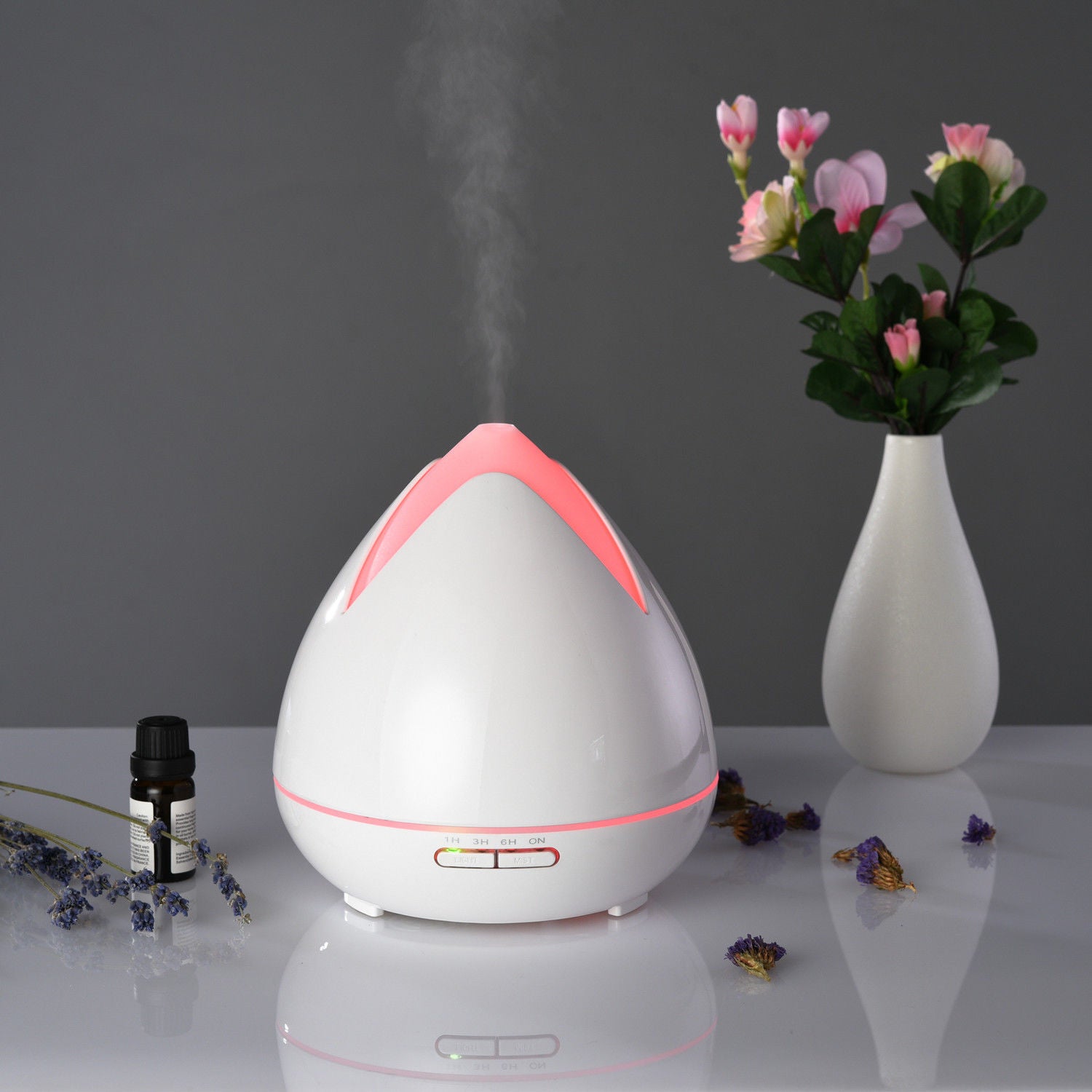 Essential Oils Ultrasonic Aromatherapy Diffuser Air Humidifier Purify 400ML - White V160-501660