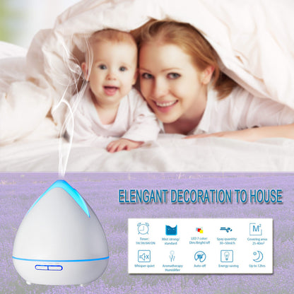 Essential Oils Ultrasonic Aromatherapy Diffuser Air Humidifier Purify 400ML - White V160-501660