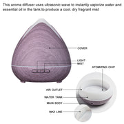 Essential Oils Ultrasonic Aromatherapy Diffuser Air Humidifier Purify 400ML - Violet V160-501665