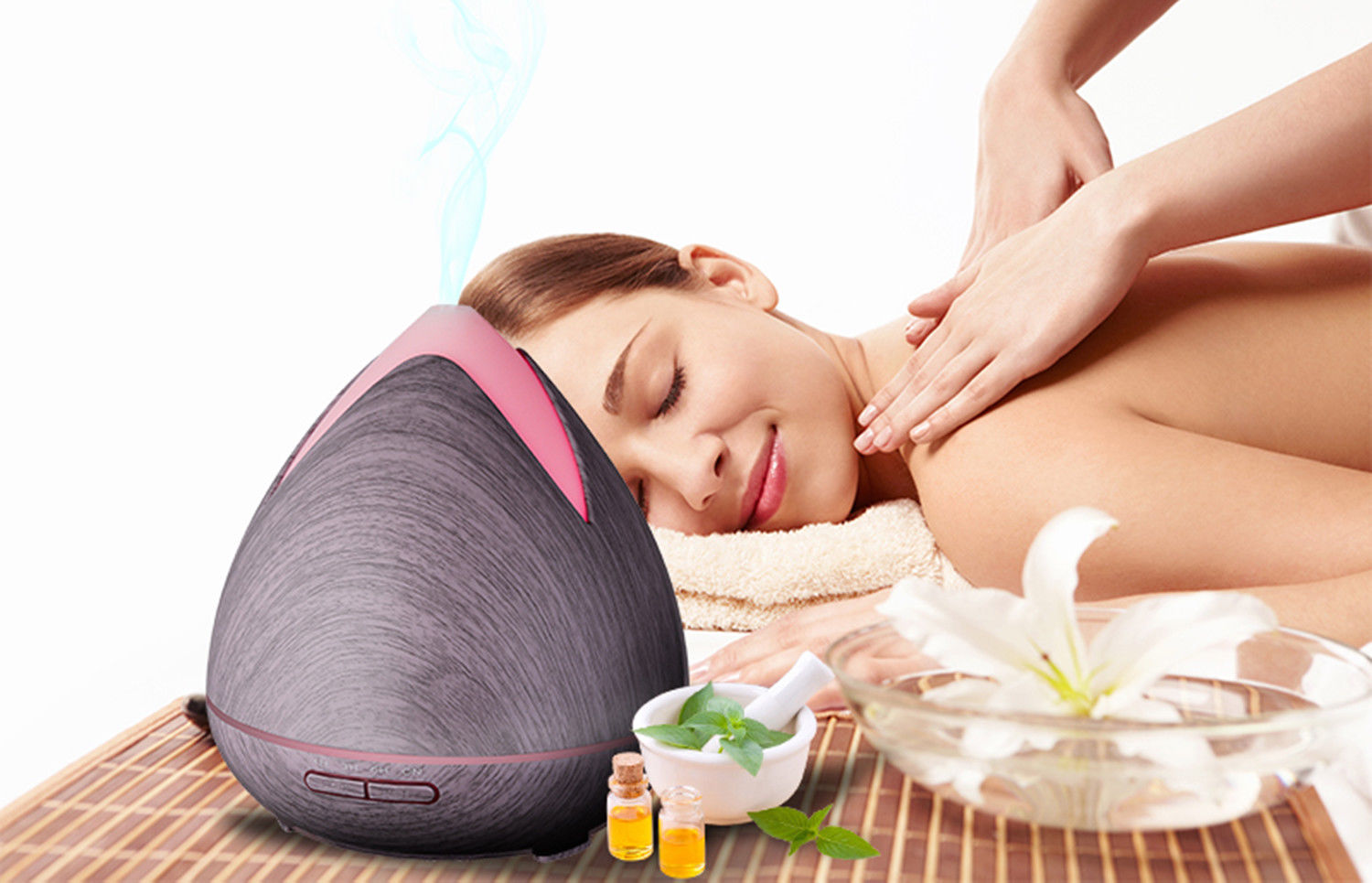Essential Oils Ultrasonic Aromatherapy Diffuser Air Humidifier Purify 400ML - Violet V160-501665