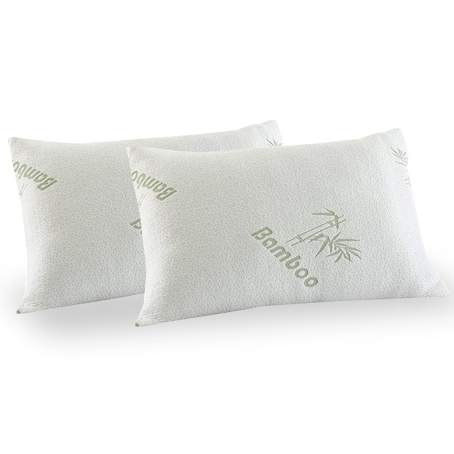 Royal Comfort Luxury Bamboo Covered Memory Foam Pillow Twin Pack Hypoallergenic V160-501760