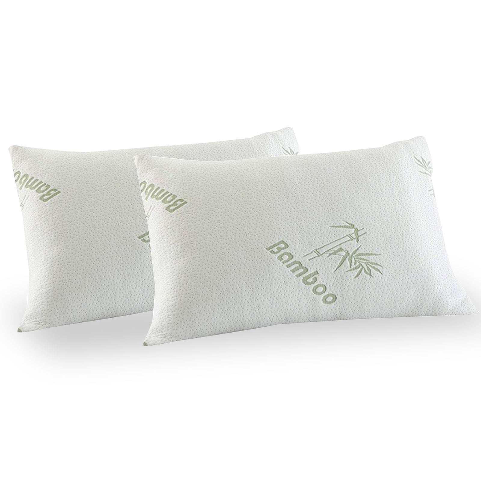 Royal Comfort Luxury Bamboo Covered Memory Foam Pillow Twin Pack Hypoallergenic V160-501760