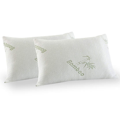 Royal Comfort Luxury Bamboo Covered Memory Foam Pillow Twin Pack Hypoallergenic V160-501760