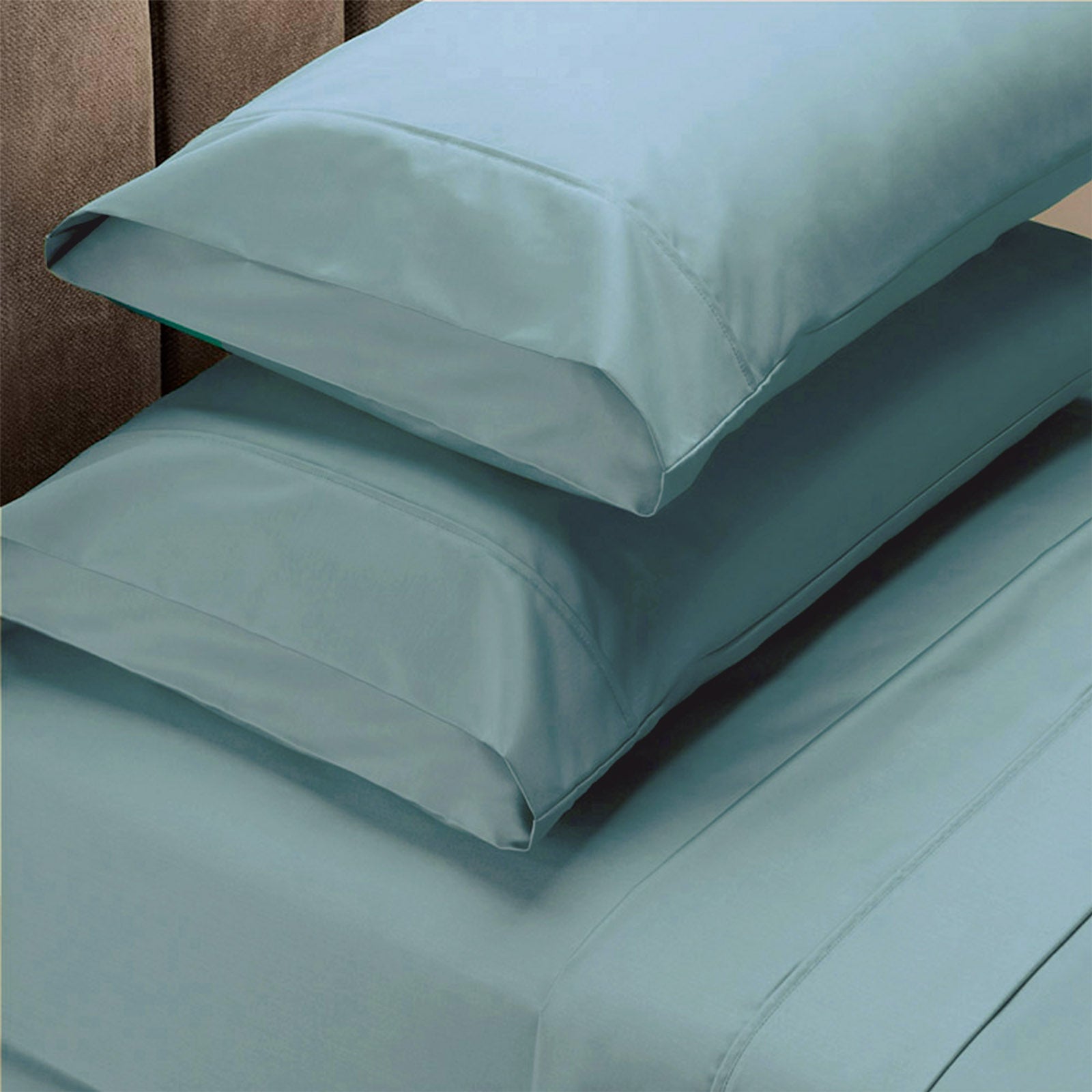 Renee Taylor 1500 Thread Count Pure Soft Cotton Blend Flat & Fitted Sheet Set Mist King V160-501825