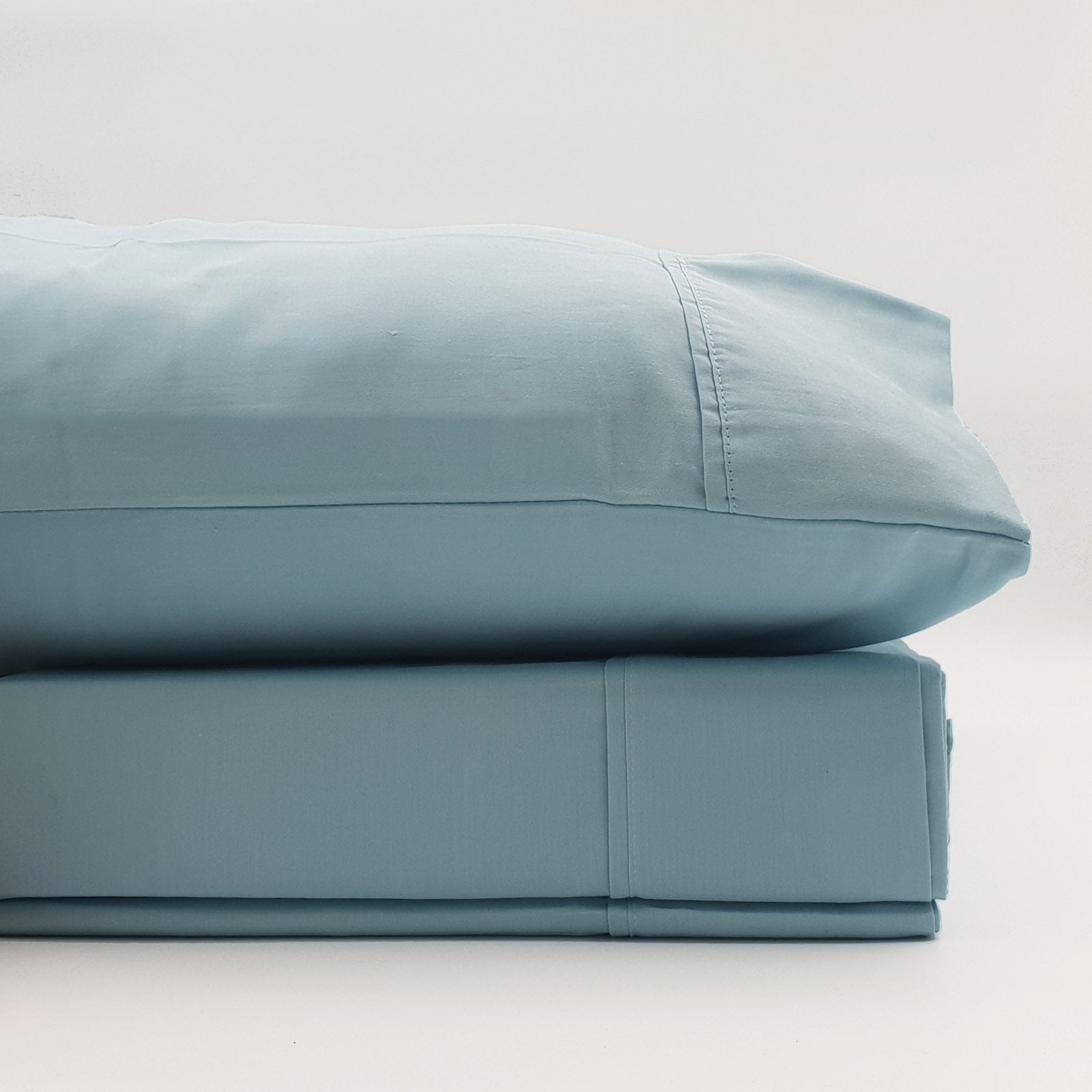 Renee Taylor 1500 Thread Count Pure Soft Cotton Blend Flat & Fitted Sheet Set Mist King V160-501825