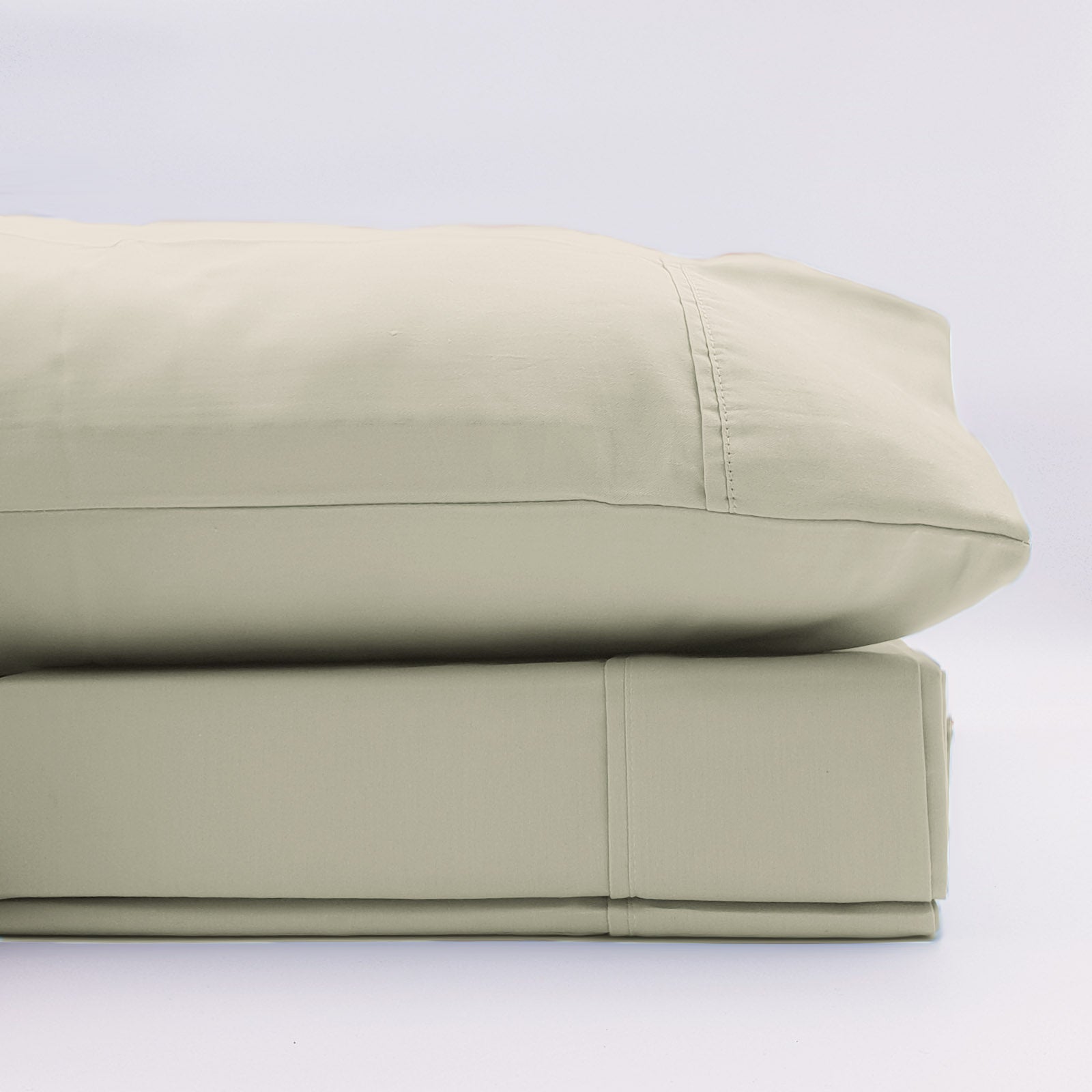 Renee Taylor 1500 Thread Count Pure Soft Cotton Blend Flat & Fitted Sheet Set Ivory King V160-501830
