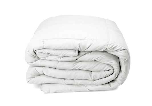 50% Duck Feather & 50% Duck Down Quilt 500GSM + Duck Pillows Twin Pack Combo - Single - White V160-K1536