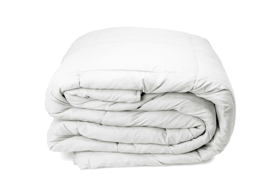 50% Duck Feather & 50% Duck Down Quilt 500GSM + Duck Pillows Twin Pack Combo - Single - White V160-K1536