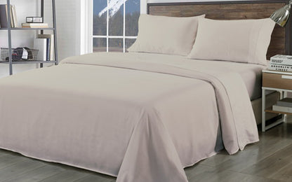 Royal Comfort Bamboo Blend Sheet Set 1000TC and Bamboo Pillows 2 Pack Ultra Soft - Queen - Warm Grey V160-K2366
