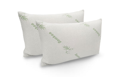 Royal Comfort Bamboo Blend Sheet Set 1000TC and Bamboo Pillows 2 Pack Ultra Soft - King - Ivory V160-K2368