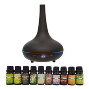 Milano Aroma Diffuser Set With 13 Pack Diffuser Oils Humidifier Aromatherapy - Dark Wood V160-K2690