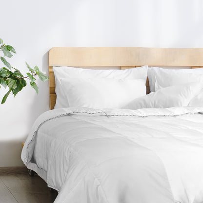 250GSM Bamboo Blend Quilt With 1100GSM Hotel Pillow Bedding Set - Single V160-K2710