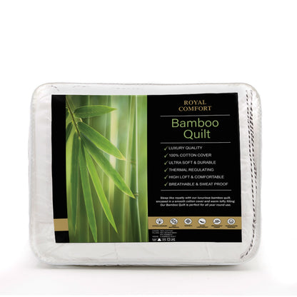 250GSM Bamboo Blend Quilt With 1100GSM Hotel Pillow Bedding Set - Queen V160-K2712
