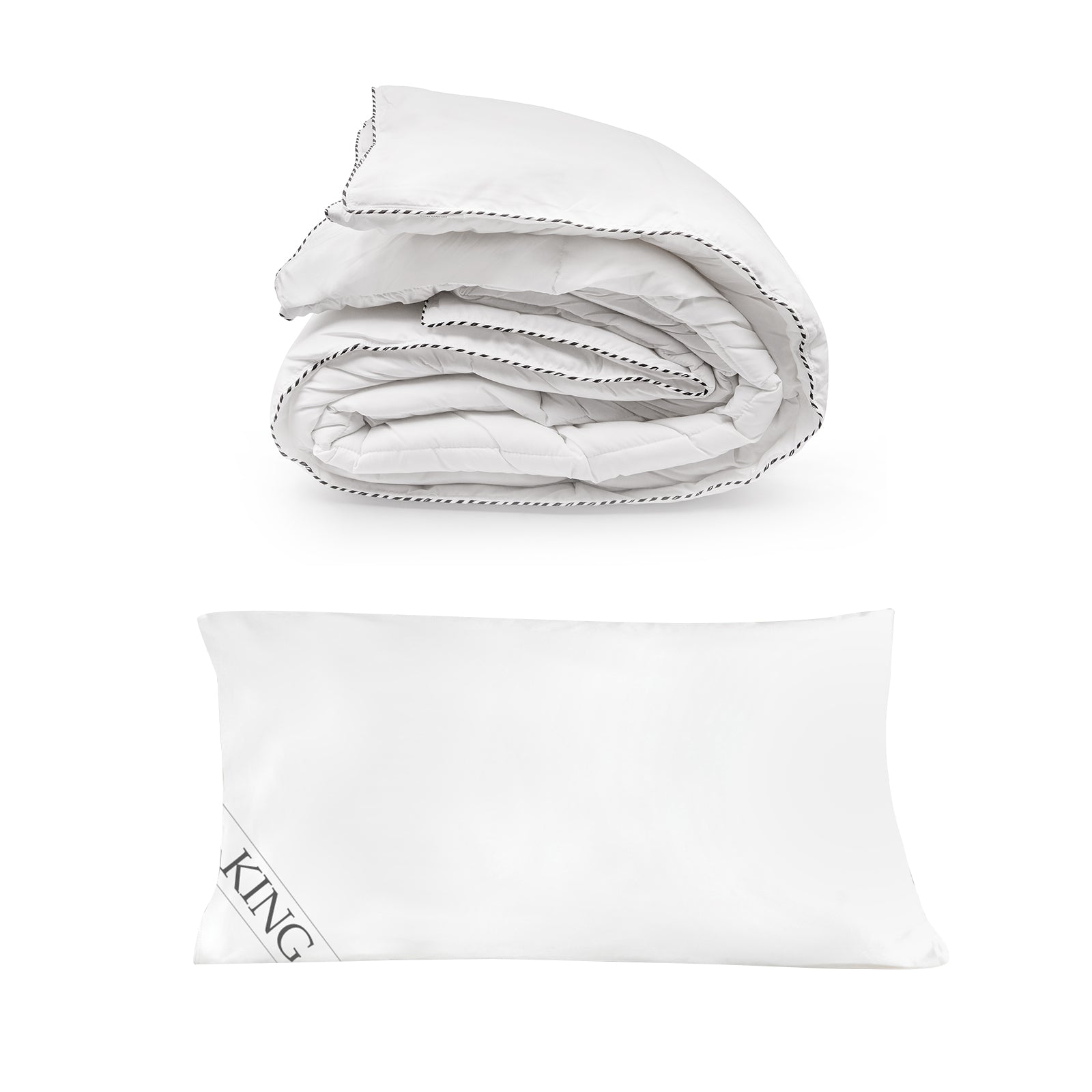 250GSM Bamboo Blend Quilt With 1100GSM Hotel Pillow Bedding Set - King V160-K2713