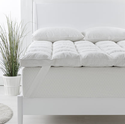 Royal Comfort 1800GSM Duck Feather Down Topper And 1000GSM 2 Duck Pillows Set - King Single - White V160-K2807