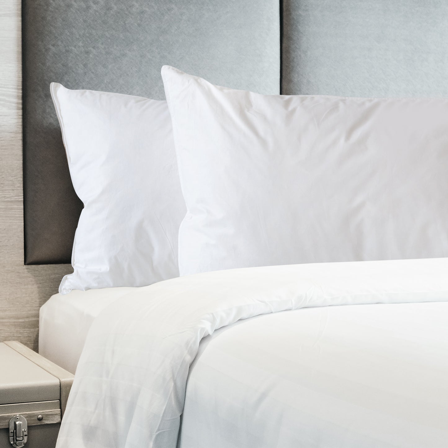 Royal Comfort 1800GSM Duck Feather Down Topper And 1000GSM 2 Duck Pillows Set - Double - White V160-K2808