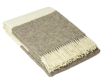Brighton Throw - 100% NZ Wool - Stone V164-BR20