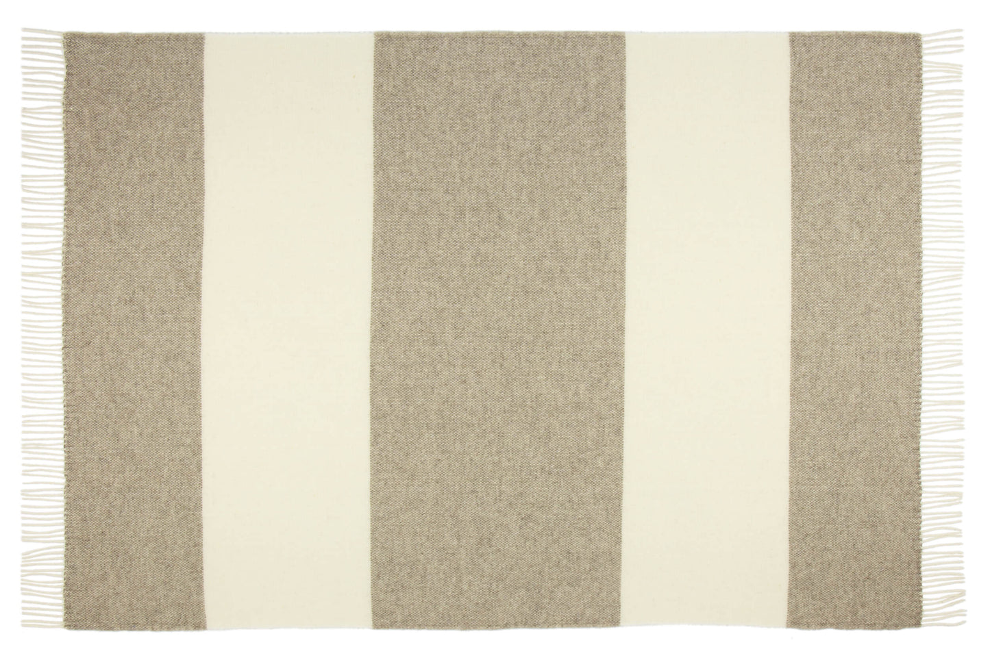 Brighton Throw - 100% NZ Wool - Stone V164-BR20